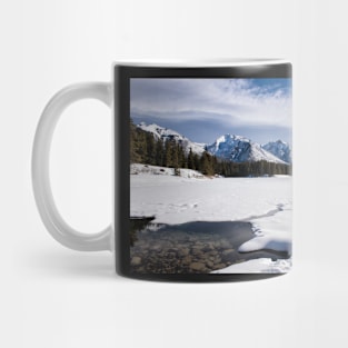 Winter Wonderland Above, Rocky Shores Below Mug